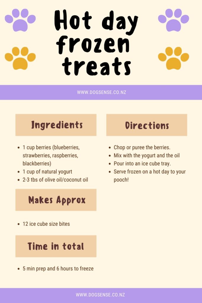 Dog treat recipe card