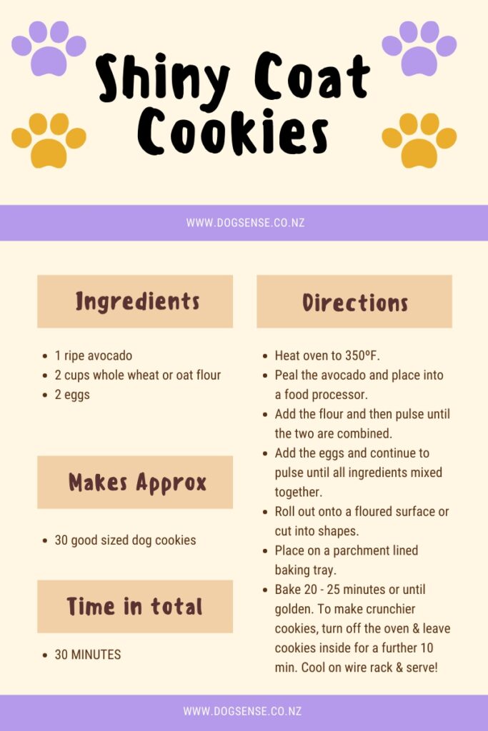 Dog treat recipe with Avocado